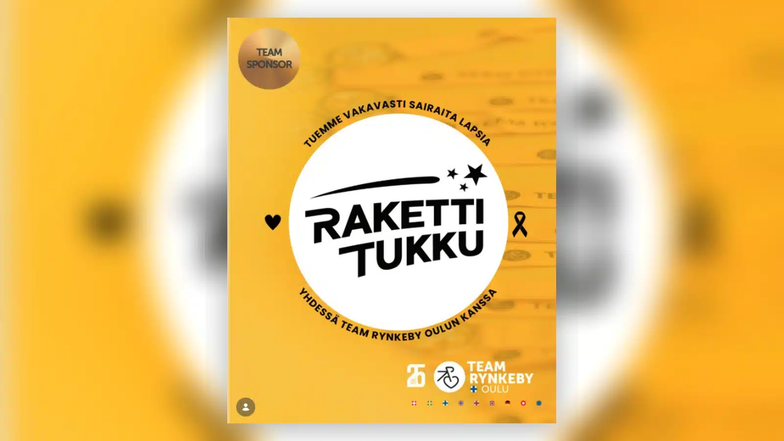 Rakettitukku yhteistyössä Team Rynkebyn kanssa auttamassa sairaita lapsia