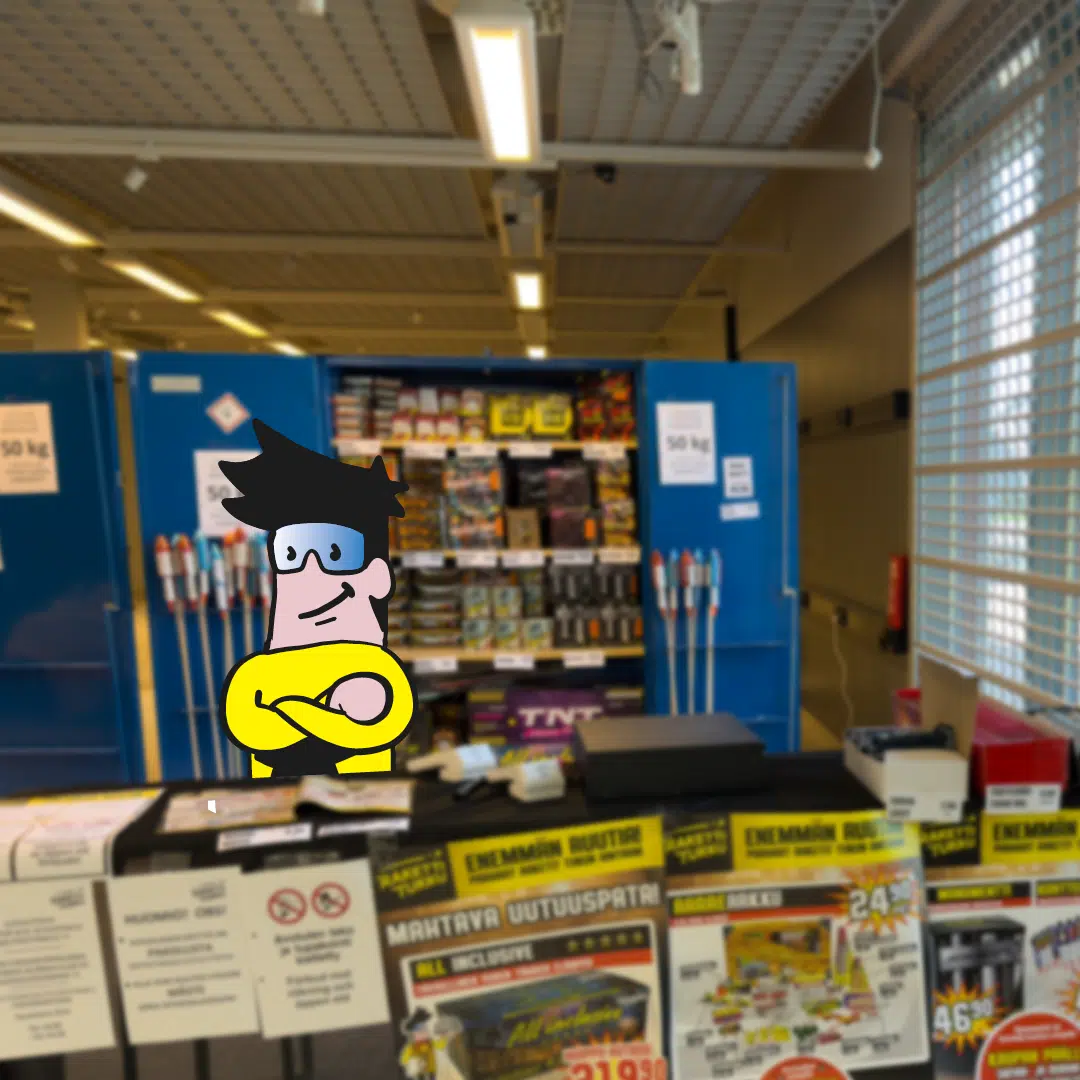 Kuva Rakettitukun myyntipisteestä